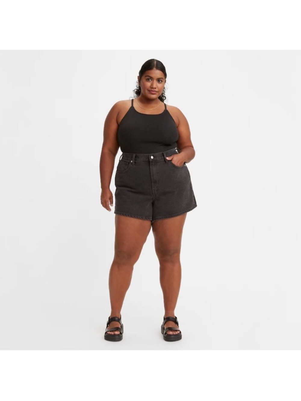 Levi's Black High-Rise Jean Shorts